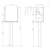 Закладная опора 100x325x120x4