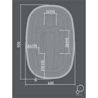 Зеркало для ванной Omega Glass Фантом SD50 с подсветкой 60x90 см овальное