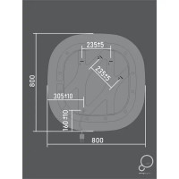 Зеркало для ванной Omega Glass Океан SD53 с подсветкой 80x80/88x88 см квадратное