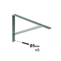 Кронштейн Dolmen 26.8x40 см нагрузка до 60 кг цвет сталь