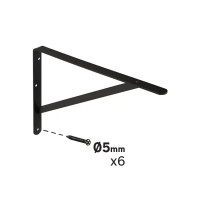 Кронштейн Dolmen 26.8x40 см нагрузка до 60 кг цвет черный
