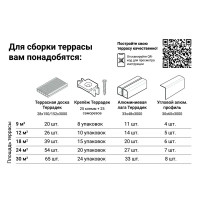 Террасная доска ДПК Terradeck коричневый 3000x150x21 мм вельвет 0.45 м²