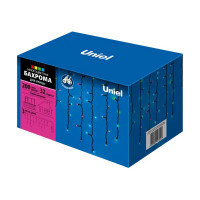 Гирлянда светодиодная бахрома Uniel ULD-B3010-200/TBK электрическая 3 м разноцветный свет 1 режим 200 ламп цвет черный