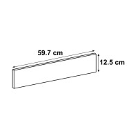 Фасад для кухонного ящика Петергоф грей 59.7x12.5 см Delinia ID МДФ цвет графит