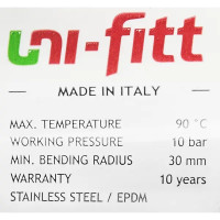 Гибкая подводка для смесителя UNI-FITT М10x15 1/2 60 см со штуцером