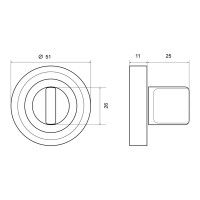 Накладка на цилиндр Palladium City CR ET 52x52 мм цвет кофе