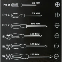 Набор отверток Вихрь PH/PZ/SL, 6 предметов