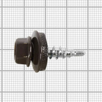 Саморезы кровельные с буром Daxmer оцинкованные 4.8x19 200 шт. цвет серо-коричневый