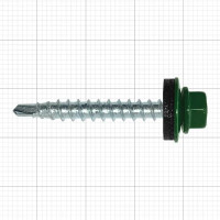 Саморезы кровельные с буром Daxmer оцинкованные 4.8x35 100 шт. цвет зеленый