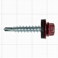 Саморезы кровельные с буром Daxmer оцинкованные 4.8x29 100 шт. цвет красный