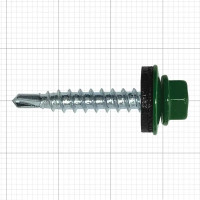 Саморезы кровельные с буром Daxmer оцинкованные 4.8x29 100 шт. цвет зеленый