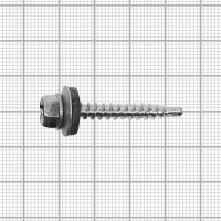 Саморезы кровельные с буром Daxmer оцинкованные 4.8x35 100 шт. цвет серебро