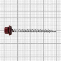 Саморезы кровельные с буром Daxmer оцинкованные 4.8x70 50 шт. цвет коричневый