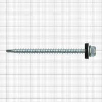 Саморезы кровельные с буром Daxmer оцинкованные 4.8x70 50 шт. цвет серебро