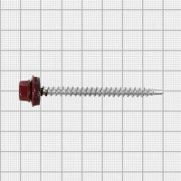 Саморезы кровельные с буром Daxmer оцинкованные 4.8x60 50 шт. цвет красный