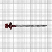 Саморезы кровельные с буром Daxmer оцинкованные 4.8x70 50 шт. цвет красный