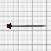 Саморезы кровельные с буром Daxmer оцинкованные 4.8x80 50 шт. цвет коричневый