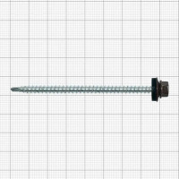 Саморезы кровельные с буром Daxmer оцинкованные 4.8x80 50 шт. цвет серо-коричневый