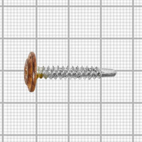 Саморезы с пресс-шайбой оцинкованные 4.2x25 с буром 350 шт. цвет дуб