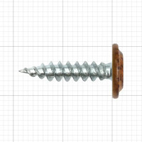 Саморезы с пресс-шайбой оцинкованные с острым наконечником, 4.2x19 500 шт. цвет дуб