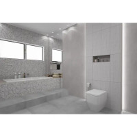 Плитка настенная Azori Terrazzo Grigio 25.1x70.9 см 1.25 м² цвет серый