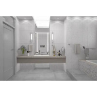 Плитка настенная Azori Terrazzo Bianco 25.1x70.9 см 1.25 м² цвет белый