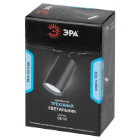 Трековый светильник спот ЭРА TR39 GU10 под лампу однофазный цвет черный