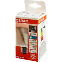 Лампа светодиодная Osram груша 7Вт 600Лм E27 холодный белый свет