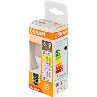 Лампа светодиодная Osram свеча 5Вт 470Лм E27 теплый белый свет