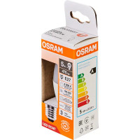 Лампа светодиодная Osram свеча 5Вт 470Лм E27 нейтральный белый свет