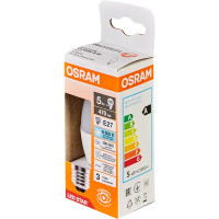 Лампа светодиодная Osram свеча 5Вт 470Лм E27 холодный белый свет