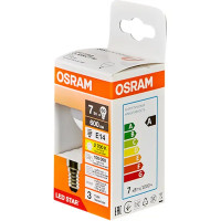 Лампа светодиодная Osram шар 7Вт 600Лм E14 теплый белый свет