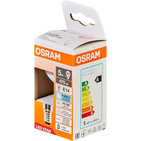 Лампа светодиодная Osram шар 5Вт 470Лм E14 холодный белый свет