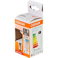 Лампа светодиодная Osram шар 7Вт 600Лм E14 холодный белый свет