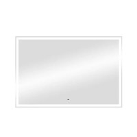 Зеркало для ванной Status с подсветкой 100x70 см цвет серый