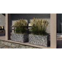 Габион-кашпо 40х40х80 см оцинкованная сталь серый