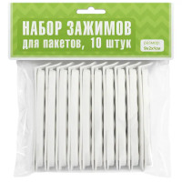 Зажимы Martika пластик цвет белый 10шт