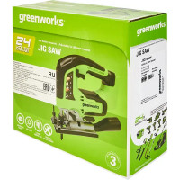 Лобзик аккумуляторный бесщеточный Greenworks GD24JS, 24 В Li-ion, без АКБ и ЗУ