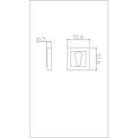 Накладка на цилиндр Edson EDS-SC-Q1 ø51 мм цвет графит