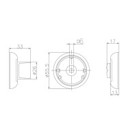 Накладка фиксатор Edson EDS-WCR3 цвет бело-золотой