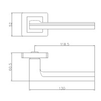 Дверные ручки Edson WC14Q1, с запиранием, цвет графит