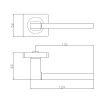 Дверные ручки Edson WC15Q3, с запиранием, цвет графит