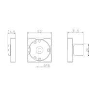 Дверные ручки Edson WC16Q3, с запиранием, цвет графит