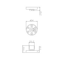 Дверные ручки Edson WC3R4, с запиранием, цвет черный