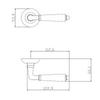 Дверные ручки Edson PS6R1, без запирания, цвет черный