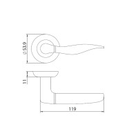 Дверные ручки Edson EDS-20H-R1, цвет бронза