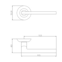 Дверные ручки Edson EDS-203H-R1, цвет бронза