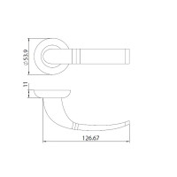 Дверные ручки Edson EDS-22H-R1, цвет бронза