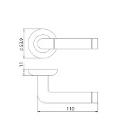 Дверные ручки Edson EDS-25H-R1, цвет бронза