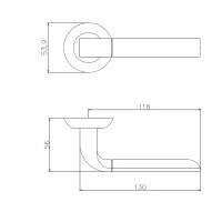 Дверные ручки Edson EDS-27H-R1, цвет бронза